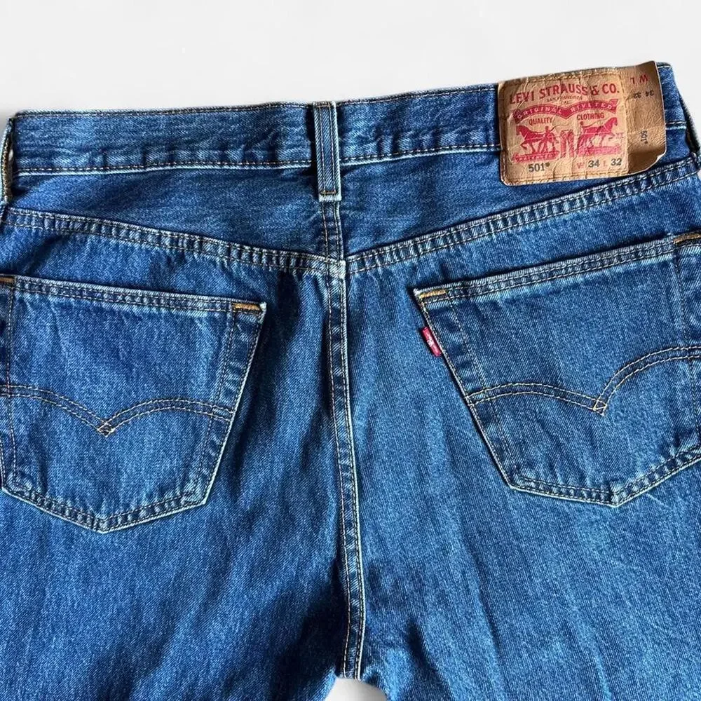 Levi's 501 Original Fit Men's Blue Jeans 34x32